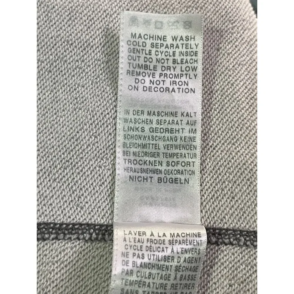 True Religion Gray Crewneck Sweatshirt Logo Raglan Zip Side Men’s Large